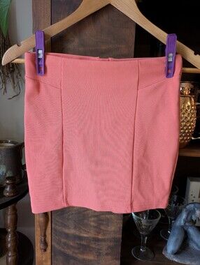 3/$20 H&M Coral Stretch High Waist Bodycon Mini Skirt, sz 4